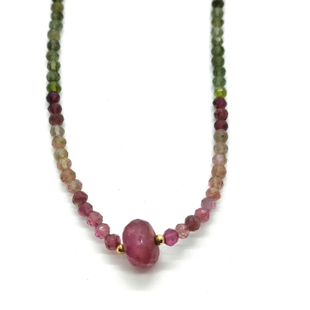 Tourmaline Necklace 18K Yellow Gold